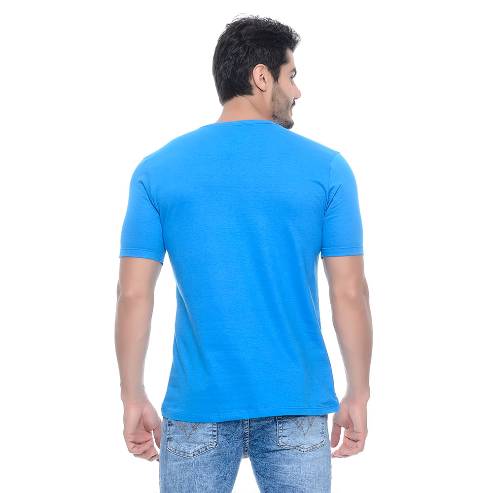 Camiseta Adulta Manga Curta Gola Redonda Azul Royal - Pra Sublimar